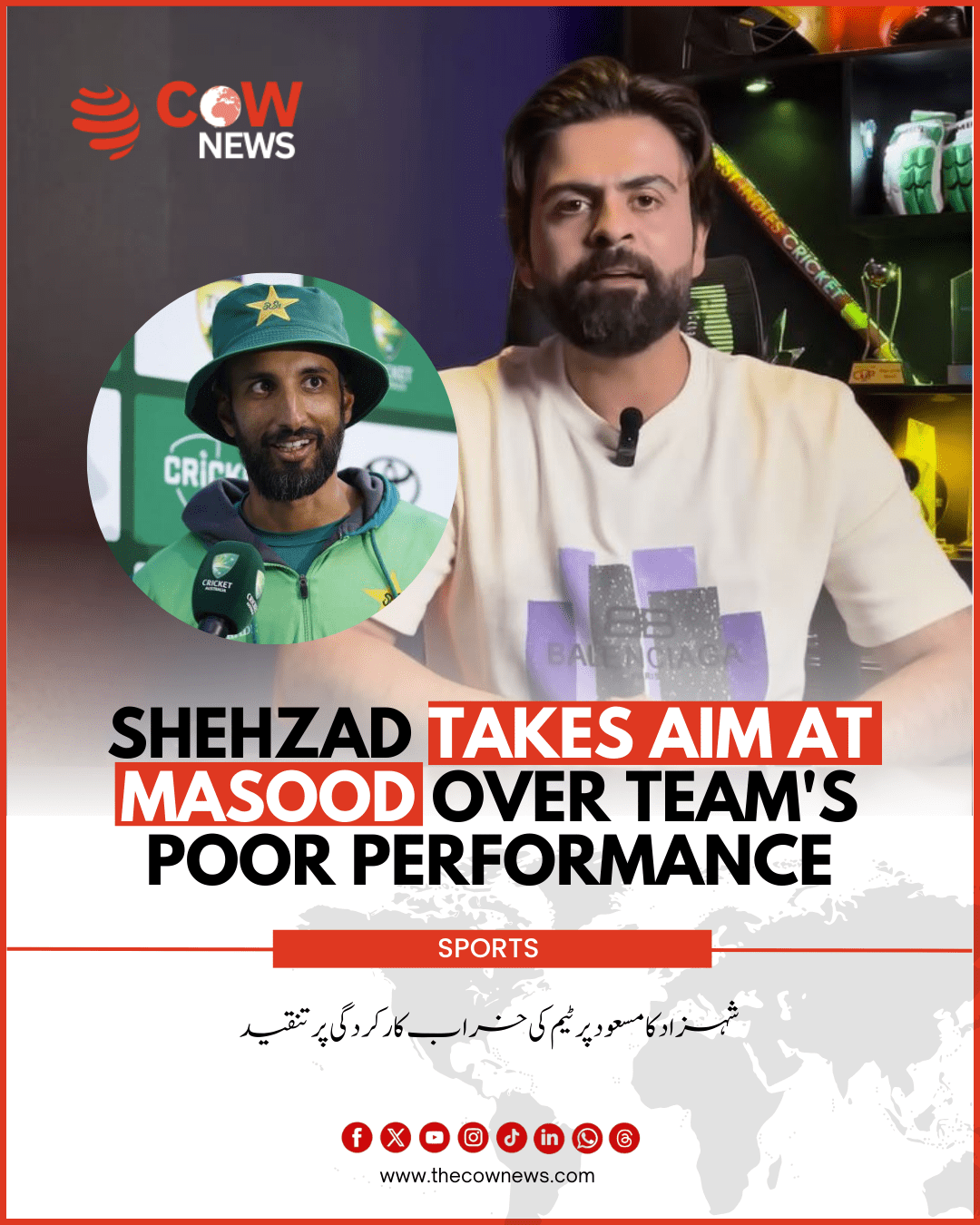 Shehzad Takes Aim at Masood Over Team_s Poor Performance