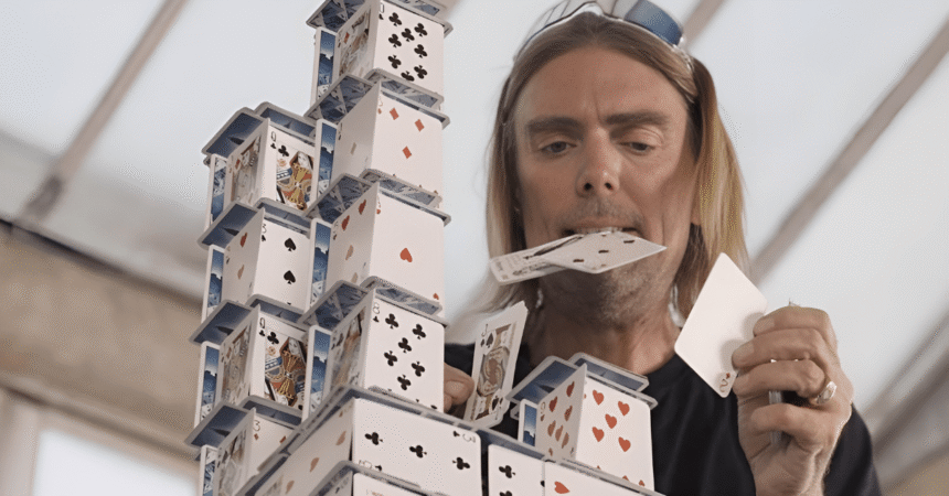 Card Shark_ Artist Builds Record-Breaking 54-Foot House of Cards