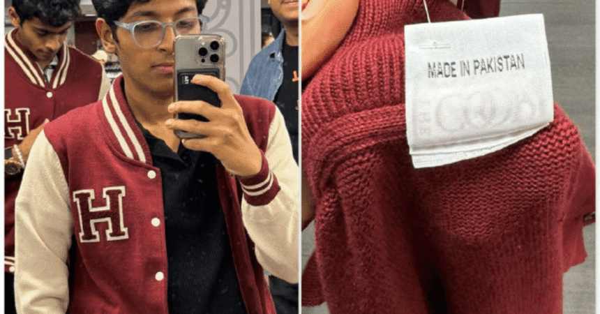 Indian YouTuber Stunned to Discover Harvard University Jacket Made in Pakistan